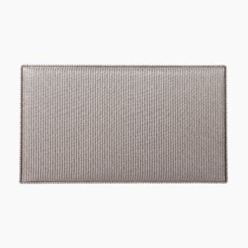 Vincent Sheppard Luca headboard in nacré finish with a woven textured design and rectangular shape.