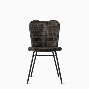 Vincent Sheppard Lena dining chair with steel A base in Mocca finish