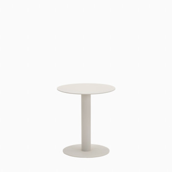 Table d'appoint ronde Vincent Sheppard Kodo en blanc dune.