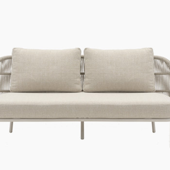 Vincent Sheppard Kodo modular 2-seater sofa in dune white with lime white cushions