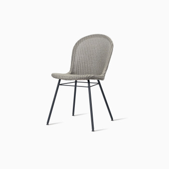 Vincent Sheppard Yann dining chair pebble with steel A base 