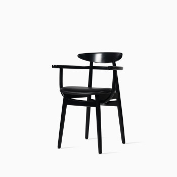 Vincent Sheppard Teo dining armchair black upholstered