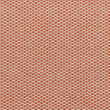 Close-up of Vincent Sheppard coral-coloured outdoor fabric with a textured, woven pattern.