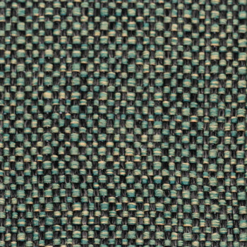 Close-up of Vincent Sheppard pine green outdoor fabric with a textured, woven pattern.