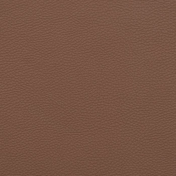 Close-up of Vincent Sheppard chestnut-colored faux leather with a textured, pebbled grain.