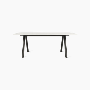 Vincent Sheppard Kodo dining table with a fossil grey frame and shards top, measuring 210 cm in length.