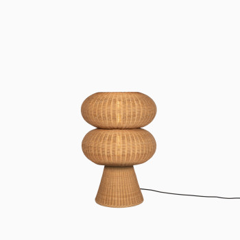  Bill Small floor lamp by Vincent Sheppard, crafted from natural rattan with a sculptural, layered design.