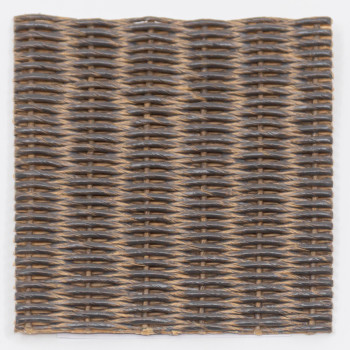 Vincent Sheppard Lloyd Loom sample in grège finish with a neutral grey-brown weave, displayed flat on a white background.